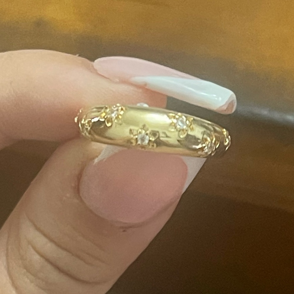Flower Detail Golden Ring